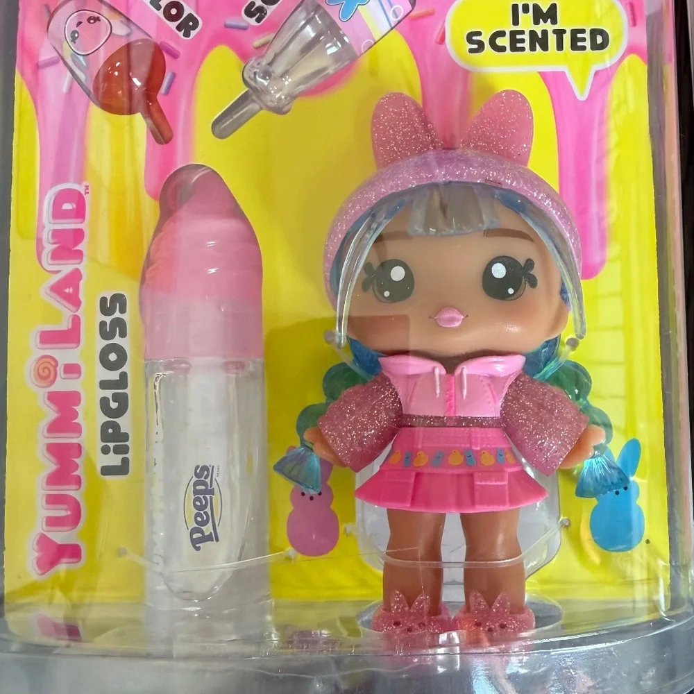 NEW 2 PEEPS X YUMMILAND Easter Scented Dolls MADDIE & GOLDIE MALLOWS Lipgloss